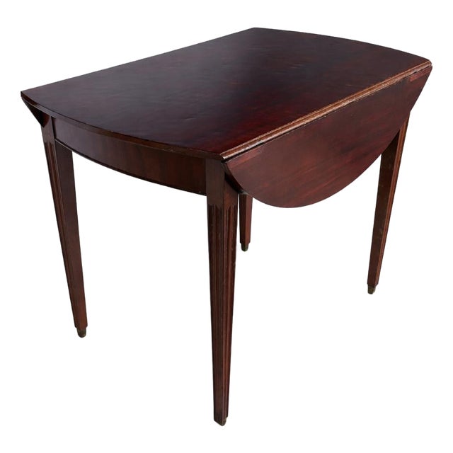 Compact Drop-Leaf Table in Mahogany For Sale