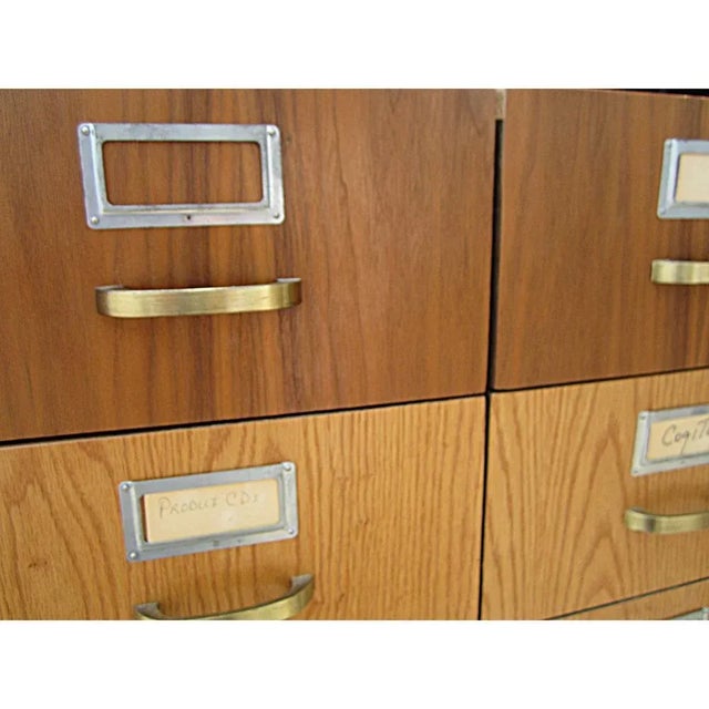 Vintage Rolling Card File Storage Chairish