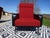 Metal Vintage Red and Black Chairs with Compass Feet, 1970s, Set of 2 For Sale - Image 7 of 18