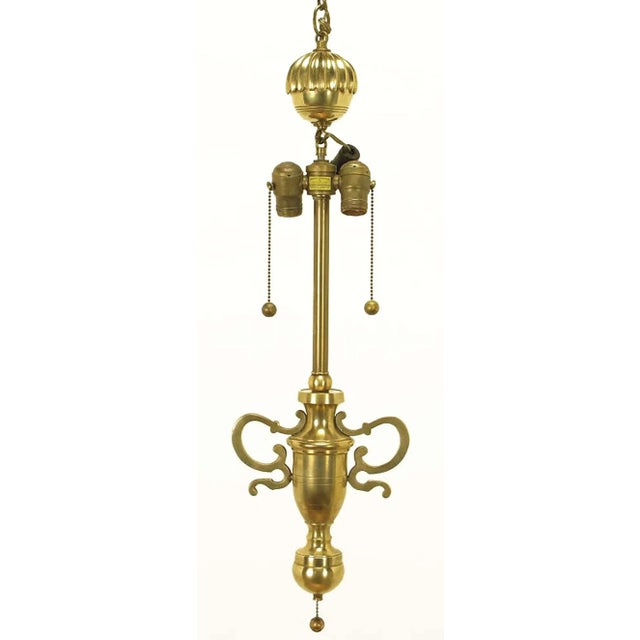 Metal Marbro Brass Empire Style Pendant Lamp For Sale - Image 7 of 9