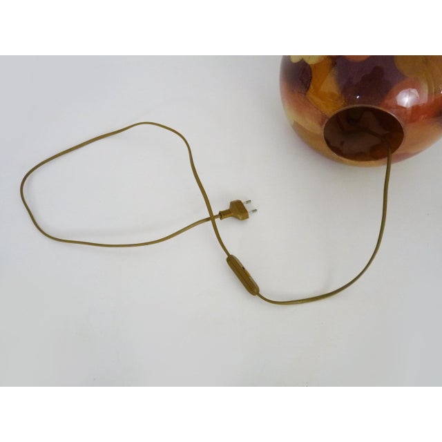 Apple-Shaped Blown Glass Table Lamp, 1970s For Sale - Image 9 of 10