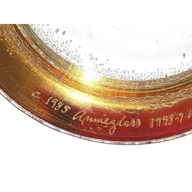 Vintage Annieglass "Roman Antique Gold" Bowl For Sale - Image 10 of 11