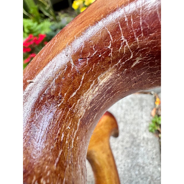 Burgundy Large Chinese Rosewood Carved Pedestal Base Stand Fish Bowl Planter Jardiniere For Sale - Image 8 of 12