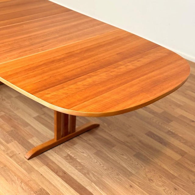 Oval Dining Table in Cherry by Gangsø, Denmark, 1990s For Sale - Image 4 of 10