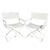 A gorgeous pair of mid-century metal director chairs, styled after the iconic Salerini and the modern-day Talenti Riviera....
