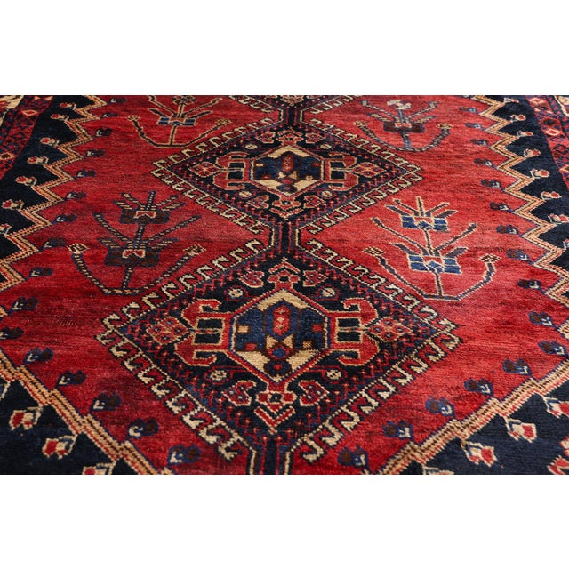 Early 20th Century Antique Red Persian Shiraz Rug, 03'10 X 07'09 For Sale - Image 5 of 10