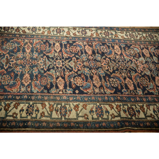 1920s Antique Persian Bijar Herati Wool Rug Runner For Sale - Image 12 of 12