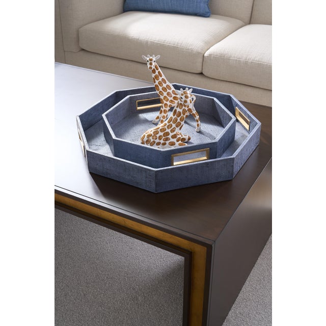 Contemporary Royal Oak Raffia Tray, Small For Sale - Image 3 of 3