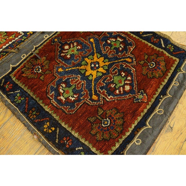 1900s Red Wine Medallion Antique Turkish Village Anatolian Carpet 2'0" X 4'0" Handknotted Rug For Sale - Image 4 of 5