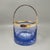 Glass Blue Ice Bucket in Crystal by l.A.C.S., Italy, 1970s For Sale - Image 7 of 8