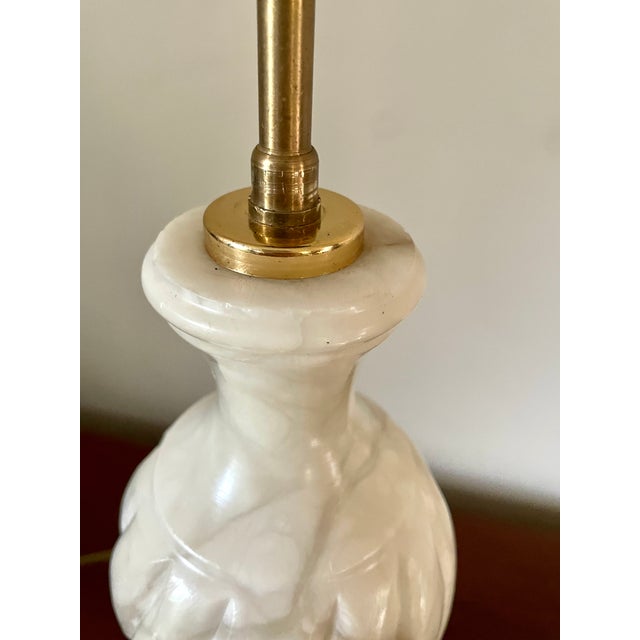 Hollywood Regency Alabaster Lamp Base, 1950 For Sale - Image 3 of 8