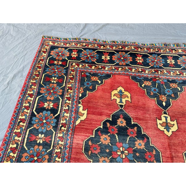 Textile Rust Persian Karaja Heriz Hand-Knotted Wool Rug - 6'10" X 10'6" For Sale - Image 7 of 10