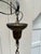 American Vintage Dark Brass Hanging Fixture With Vintage 14" Diameter School House Globe For Sale - Image 3 of 6