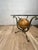 Vintage Hollywood Regency Steel, Brass & Glass Globe Side Table For Sale In New York - Image 6 of 11