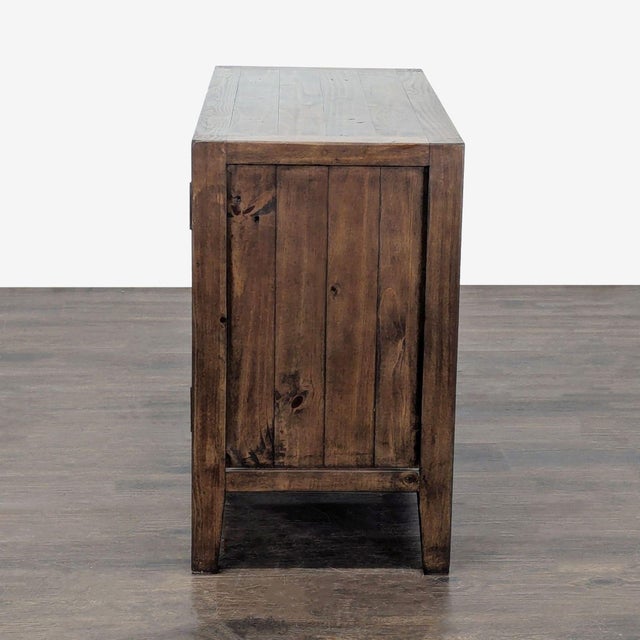 Rustic Crate & Barrel Morris Credenza For Sale - Image 3 of 9