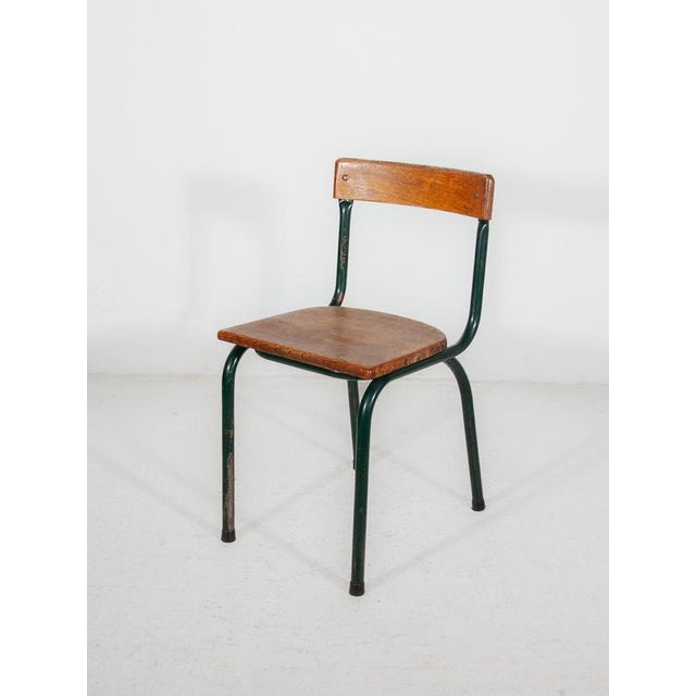1950s Mid-Century Modern Industrial School Chair by Willy Van Der Meeren for Tubax, 1950s For Sale - Image 5 of 12
