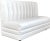 Sleek and Sophisticated: 60" White Leatherette Channel Back Banquette Bench This stunning 60-inch wide banquette bench is...