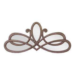 Lifestyle by JY Scroll Mirror in Distressed Grey Wood For Sale