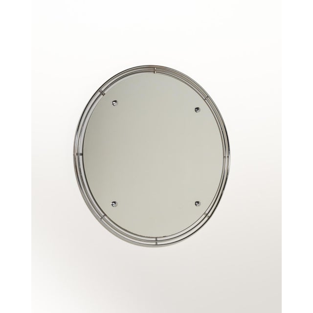 Chromed Metal Wall Mirror, 1960s For Sale - Image 6 of 6