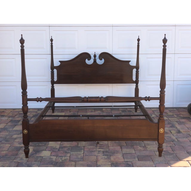 Ethan Allen Court Solid Cherry Queen Bedframe Chairish
