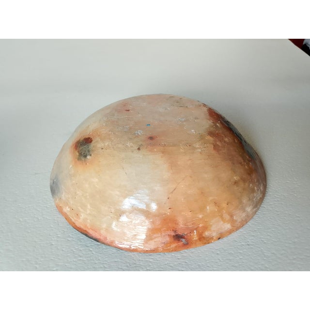 Ceramic Antique Berber Terracotta Bowl with Geometric Motifs, 1890s For Sale - Image 7 of 9