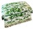 Custom Green Botanical Print Ottoman - Palm Beach For Sale