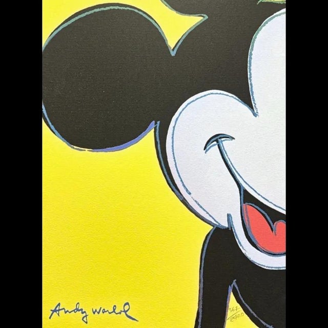 After Andy Warhol, Mickey Mouse Yellow, 1980s, Print For Sale - Image 4 of 6