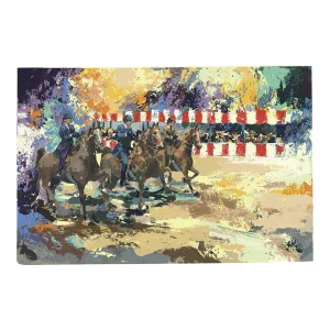 1981 Wayland Moore 'Circus Horse Show II' Contemporary Multicolor,Green,Blue,Brown USA Serigraph