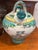 Mid 20th Century Hand Painted Spanish ceramic Botijo with two spouts and a handle. Traditional vessel to hold water...
