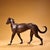 Chinese Vintage Chinese Bronze Standing Hunting Dog With Gilded Patina For Sale - Image 3 of 9