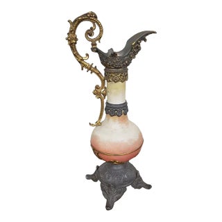 Ormolu and Metal Mounted Porcelain Ewer For Sale