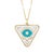 Metal Gold Plated Turquoise Evil Eye Chakra Necklace For Sale - Image 7 of 7