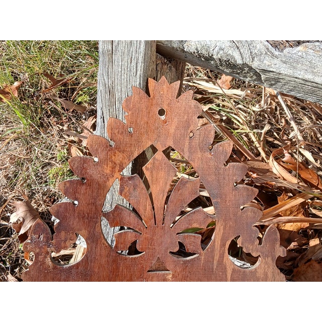 Antique Victorian Walnut Pierce-Cut Carved Wall-Mount Magazine Rack 1900 For Sale - Image 14 of 16