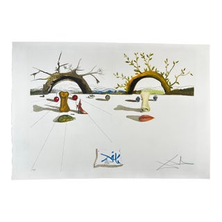 1970s Dali Winter & Summer H/Sig Number Dali Archives Certified Etching Surreal Art For Sale