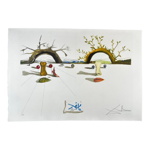 1970s Dali Winter & Summer H/Sig Number Dali Archives Certified Etching Surreal Art