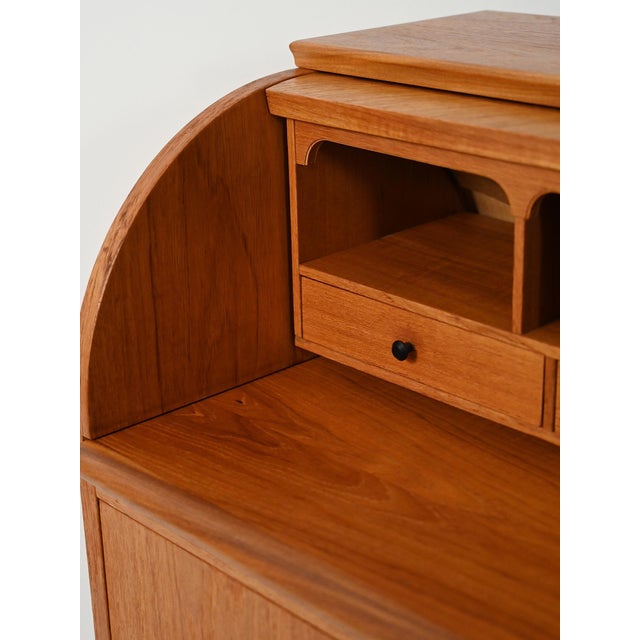 Roll-Top Secretary from Bröderna Gustafssons, 1950s For Sale - Image 10 of 12