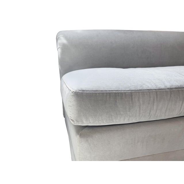 Lee Industries Modern Velvet Slipper Sectional Sofa, Made in Usa For Sale - Image 9 of 15