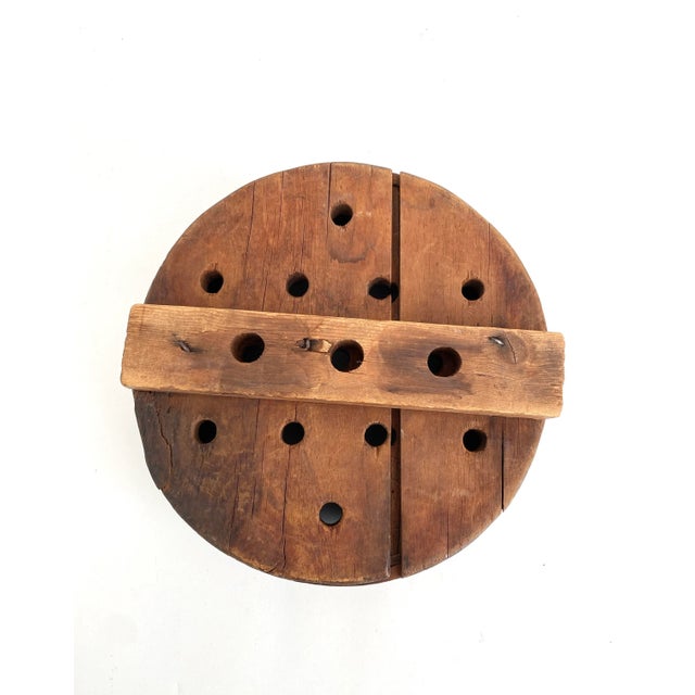 Brown Rare French Wood Faisselle Cheese Mold For Sale - Image 8 of 8