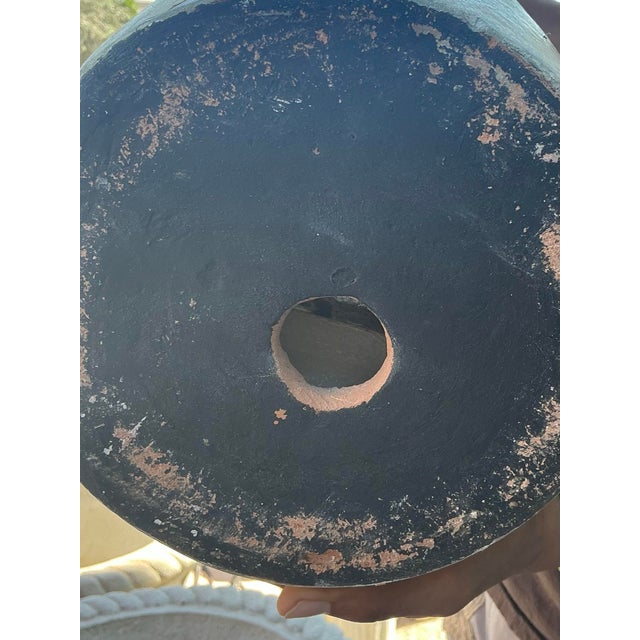Vintage Mottled Plaster Vase For Sale - Image 10 of 12