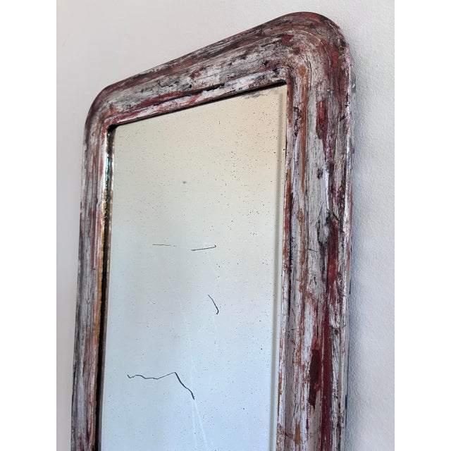 Antique French Louis Philippe Silvered Giltwood Mirror – Late 19th Century For Sale - Image 4 of 9