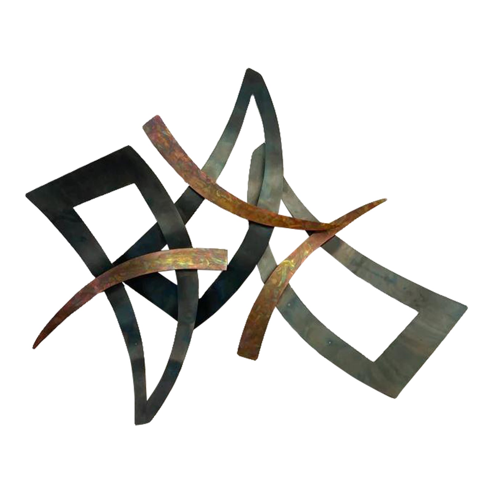 Mid Century Modern Metal Wall Sculpture Chairish