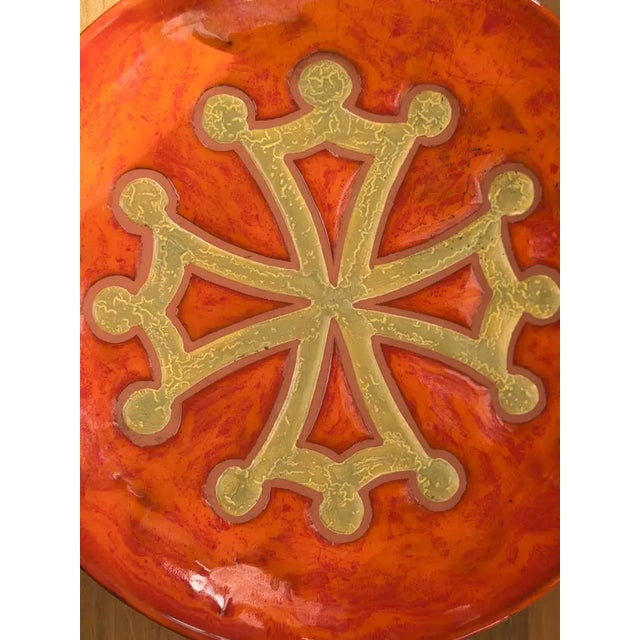 Ceramic Ceramic Vallauris Wall Plate by Paul Azema, France, 1960–1970 For Sale - Image 7 of 10