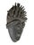 African Tribal Baule Cast Bronze Mask, measures: 7.5 " h by 6.25" w by 2" D small Passport masks serve to mark the passage...