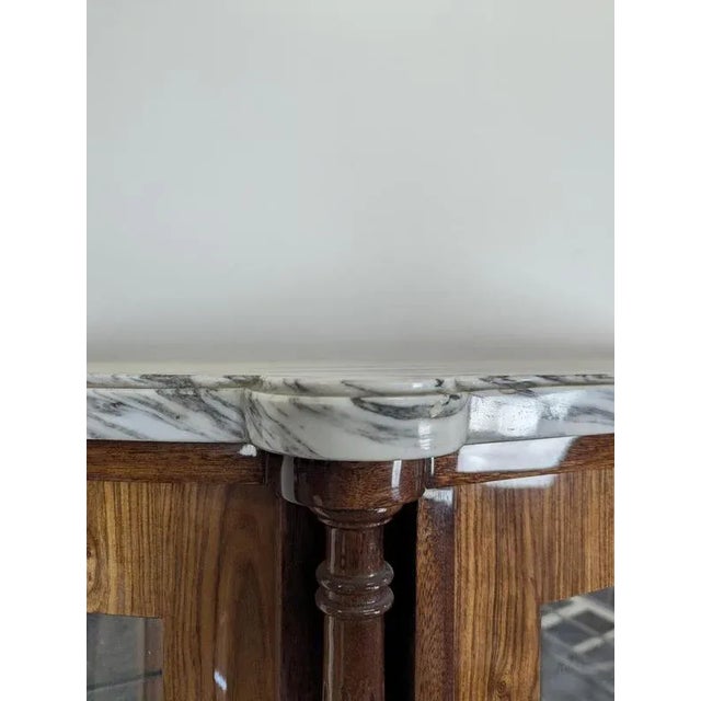 Rosewood Marquetry Silver Cabinet For Sale - Image 5 of 12