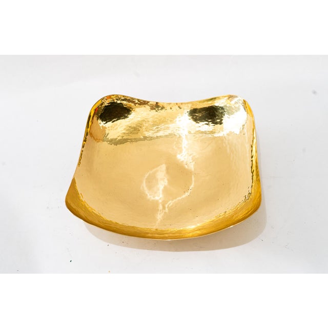 Metal Art Deco Hammered Brass Fruit Bowl, 1920s For Sale - Image 7 of 10
