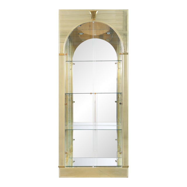 Vintage Brass Vitrine / Display Cabinet by Mastercraft For Sale