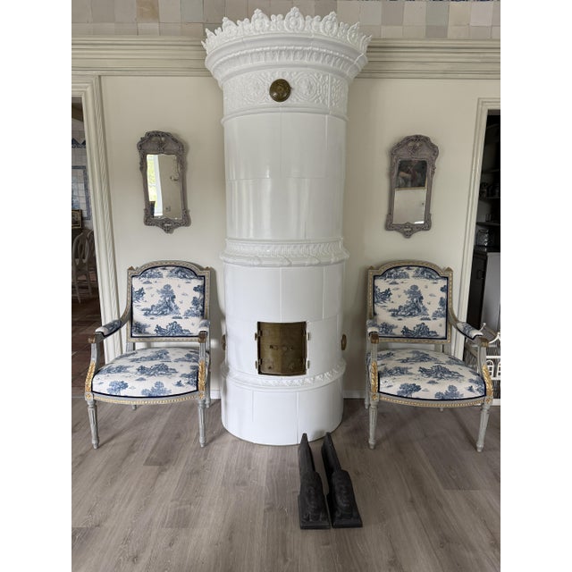 White Set of Louis XVI Style Armchairs, 1900 For Sale - Image 8 of 9