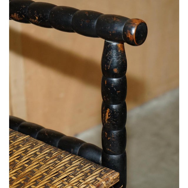 Brown Art Noveau Ebonished Maplewood Armchair by Josef Zotti for Poltrona, 1911 For Sale - Image 8 of 18