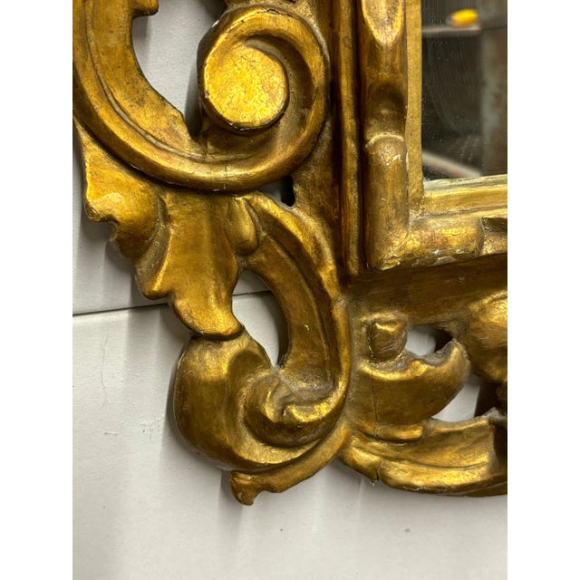 1950s Gilt and Gesso on Wood Ornate Mirror For Sale - Image 5 of 9