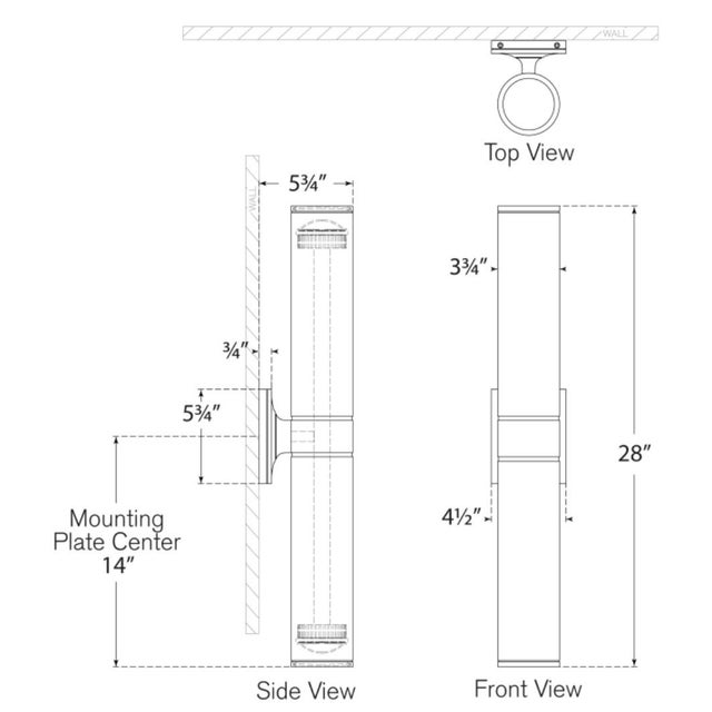 Chapman & Myers for Visual Comfort Signature Provo 28" Canister Light in Matte Black For Sale - Image 9 of 11